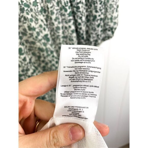BAUM UND PFERDGARTEN Juditta Sheer Printed Midi Dress Size S - Picture 9 of 10